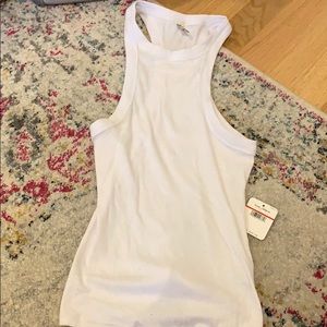 NWT free people white racerback tank top